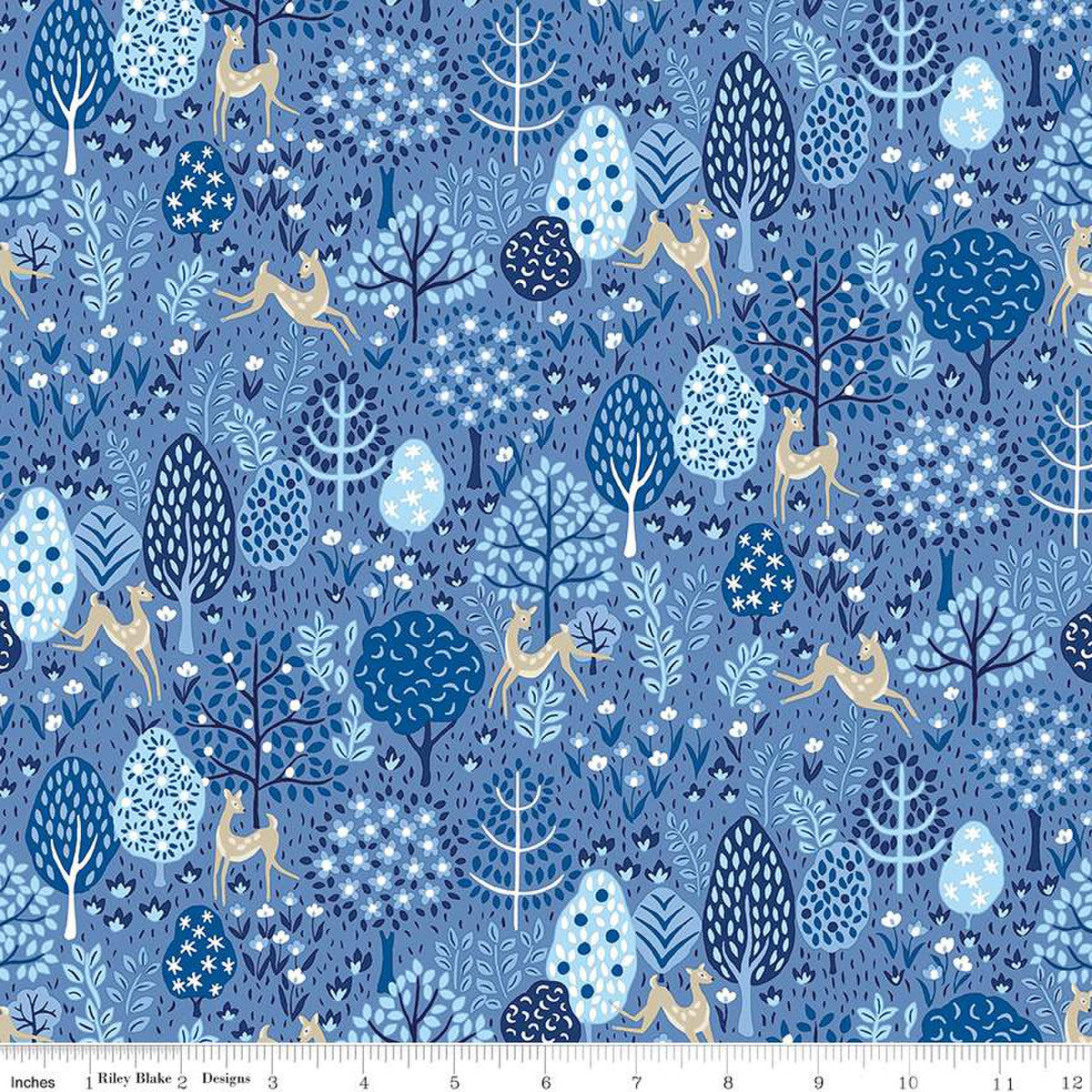 Liberty Garden Party Blue China Dancing Deer A