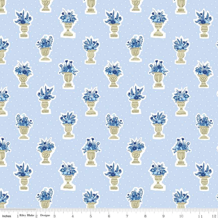 Liberty Garden Party Blue China Jardiniere Spot A