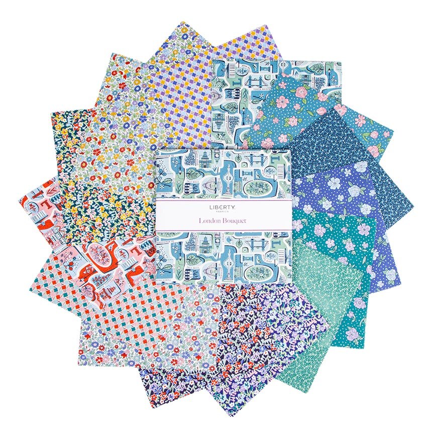Liberty London Bouquet 10 Inch Stacker, 42 Pcs.