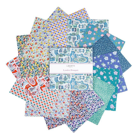 Liberty London Bouquet 10 Inch Stacker, 42 Pcs.