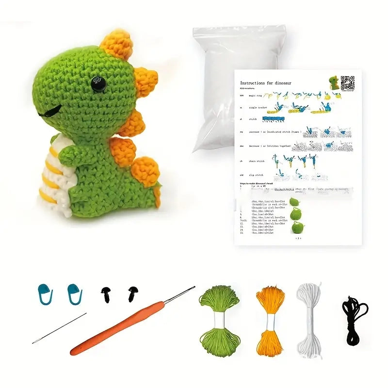 Cute Cartoon Dinosaur Crochet Kit