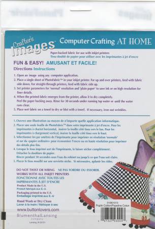 Photo Fabric Computer Crafting at Home 100% Cotton Poplin Sheets