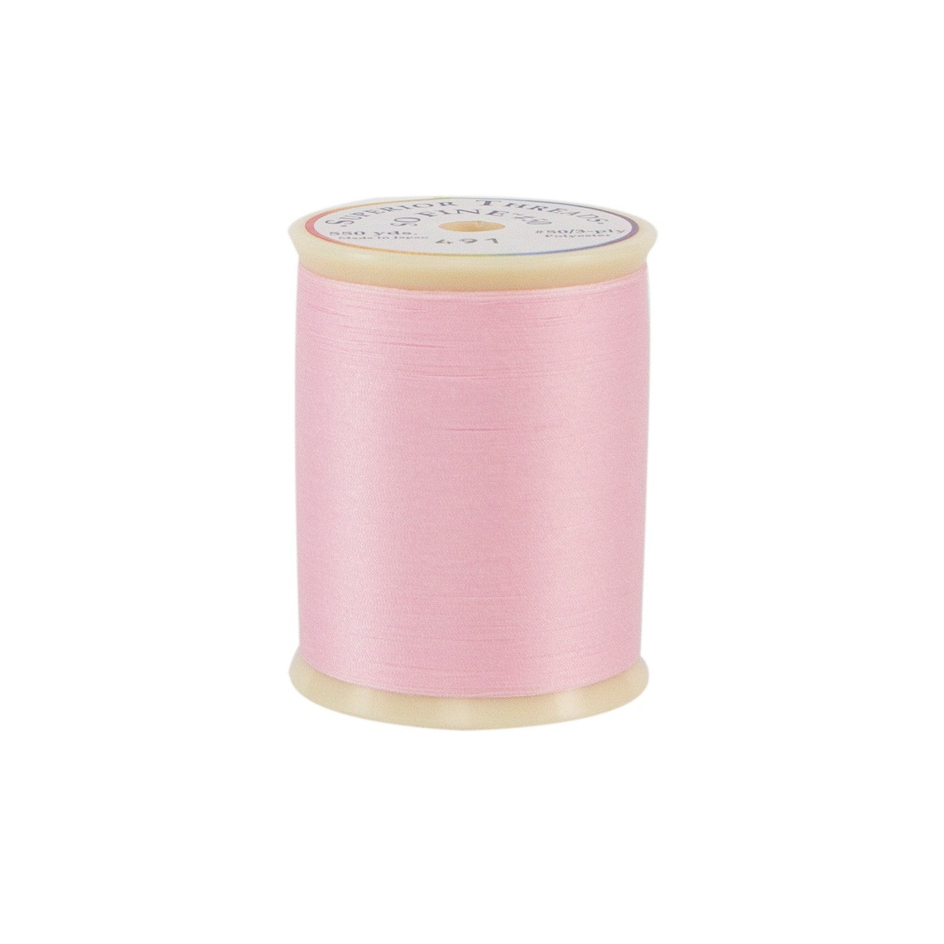 So Fine Polyester Thread 3-ply 50wt 550yds - Pastel Pink - 491