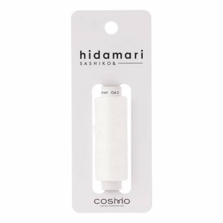 Cosmo Hidamari Sashiko Solid Thread 30 Meters Snow White - Col 003