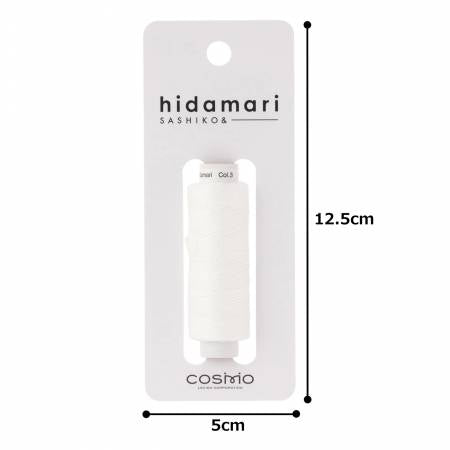 Cosmo Hidamari Sashiko Solid Thread 30 Meters Snow White - Col 003