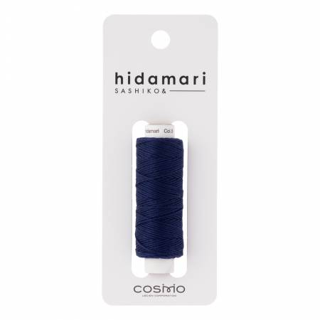 Cosmo Hidamari Sashiko Solid Thread 30 Meters Indigo Blue - Col 005