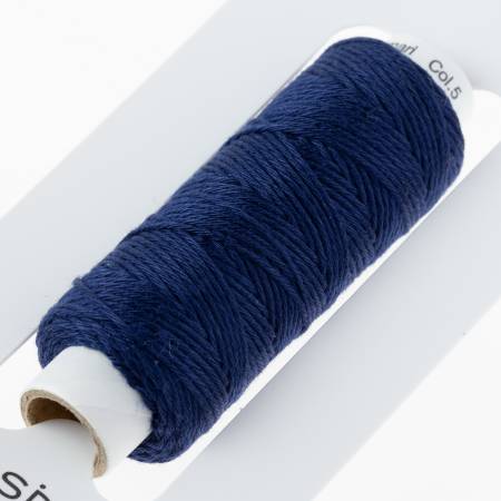 Cosmo Hidamari Sashiko Solid Thread 30 Meters Indigo Blue - Col 005