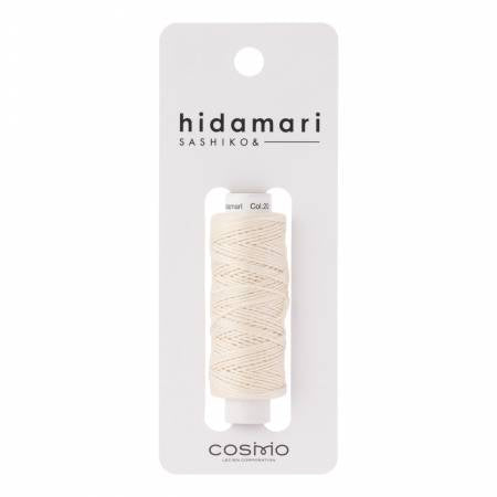 Cosmo Hidamari Sashiko Solid Thread 30 Meters Pearl White - Col 020