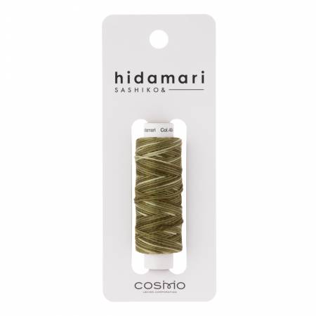 Cosmo Hidamari Sashiko Variegated Thread 30 Meters Forest Moss - Col 404