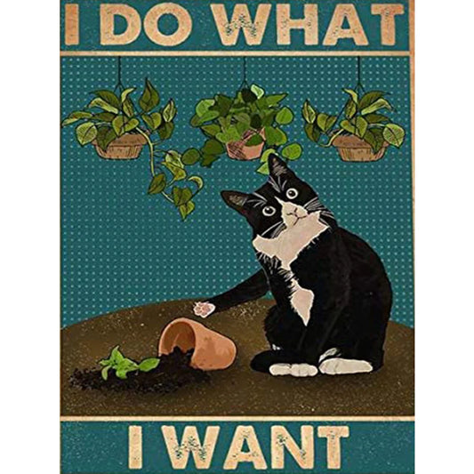 I do what I want - Sassy Cat - Diamond Painting Kit