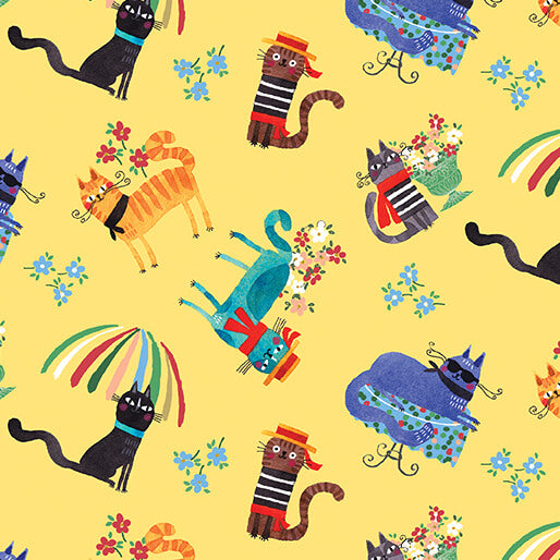 Ciao Bella - Caffe Cats Yellow