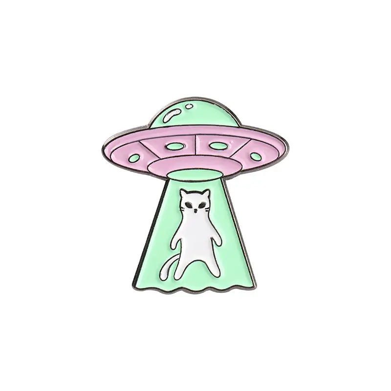 UFO Kitty enamel pin