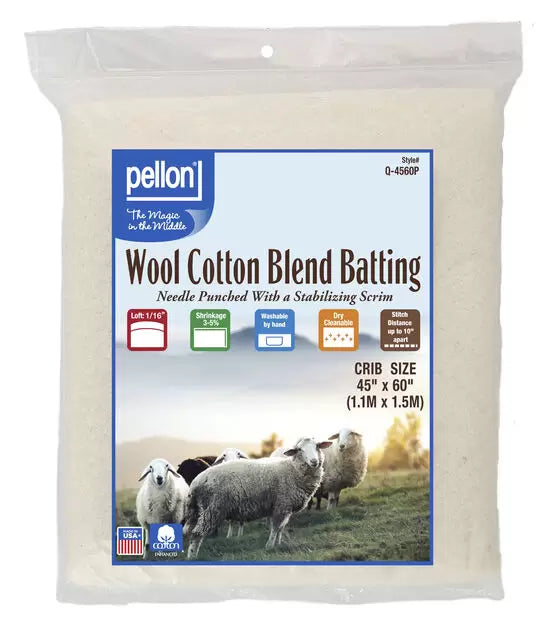 Pellon - Wool Cotton Blend Batting Crib