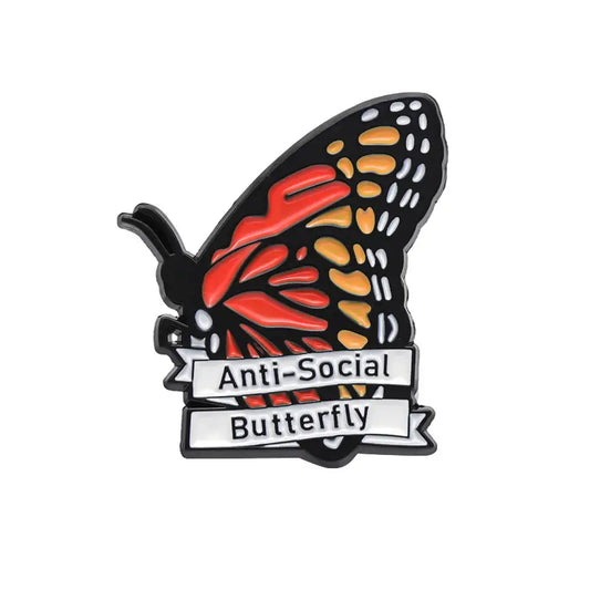 Anti Social ButterflyEnamel Pin
