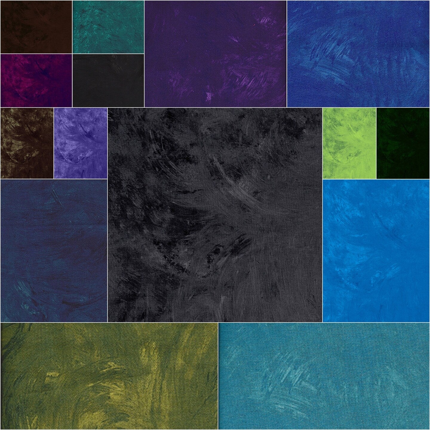 Plaster Of Paris - Cool Fat Quarter Bundle - 15pc