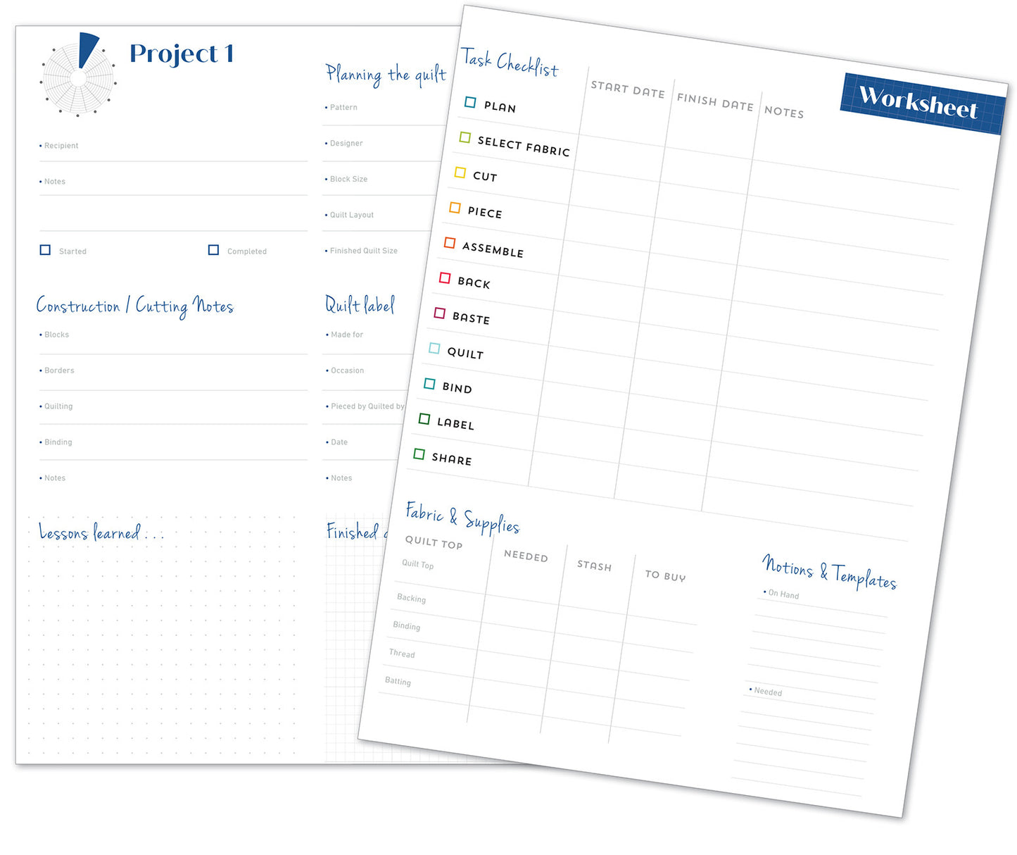 A Quilter’s Project Planner