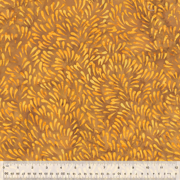 Quiltessentials - 6 "Splash" Butterscotch Spritz Batik