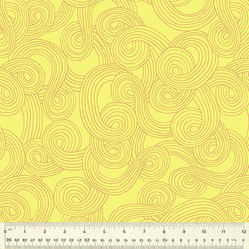 Bright World - Mellow Yellow Spirals