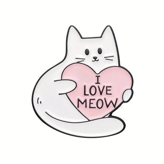 I Love Meow Enamel Pin