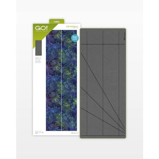AccuQuilt GO! Strip Cutter-3 1/2" (3" Finished) 2 Strips with Angled Guidelines Die