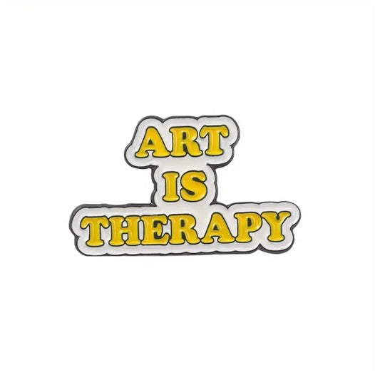 Art is Therapy Enamel Pin