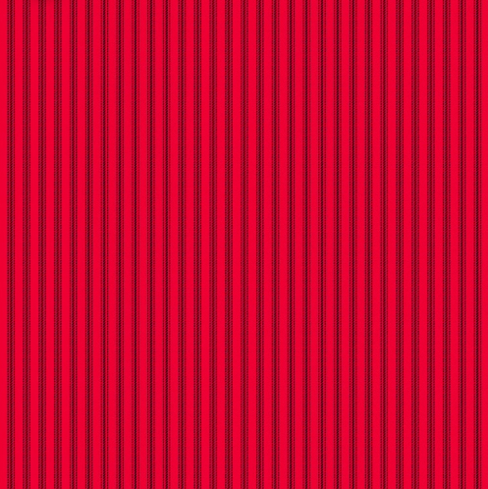 Stitching Housewives Stripes Black On Red
