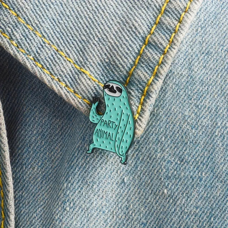 Party Sloth enamel pin
