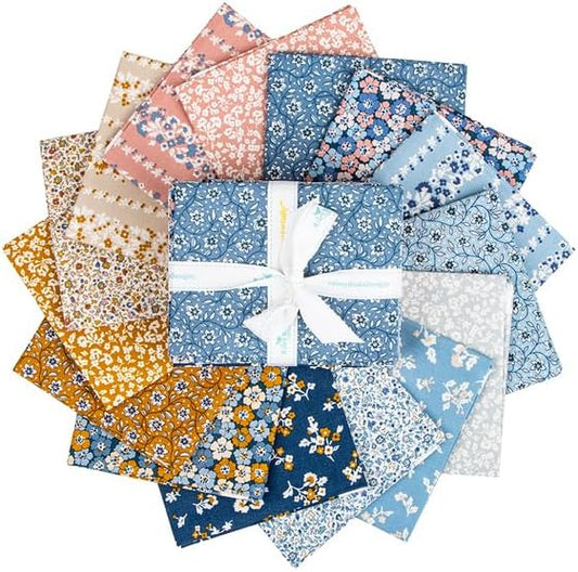 Liberty Denim Florals Fat Quarter Bundle, 15 Pcs.