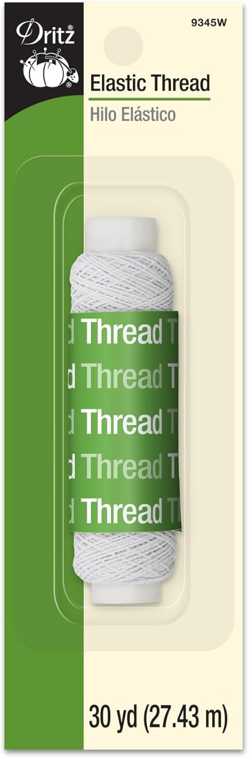 Dritz White Thread Elastic 30yds
