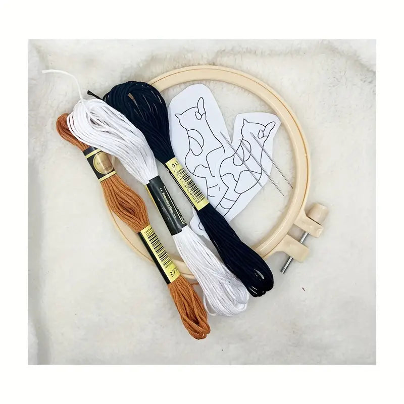 Kitty Mending Embroidery Kit