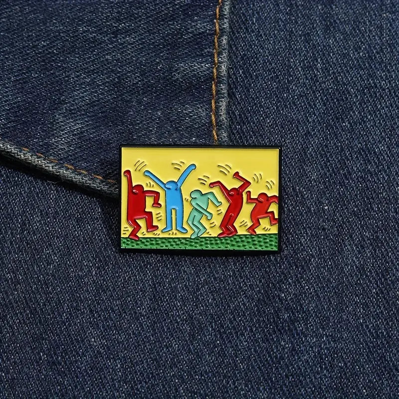 Keith Haring "Dance" enamel pin