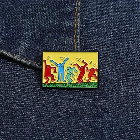 Keith Haring "Dance" enamel pin