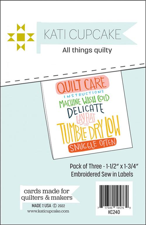 Sew In Labels - Quilt care