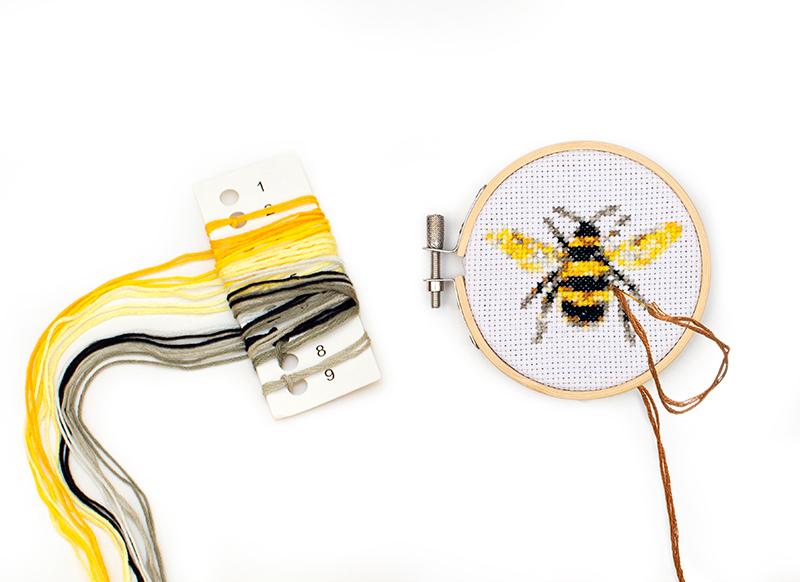 Mini Cross Stitch Bee