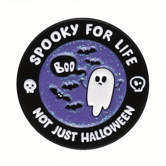 Spooky For Life enamel pin
