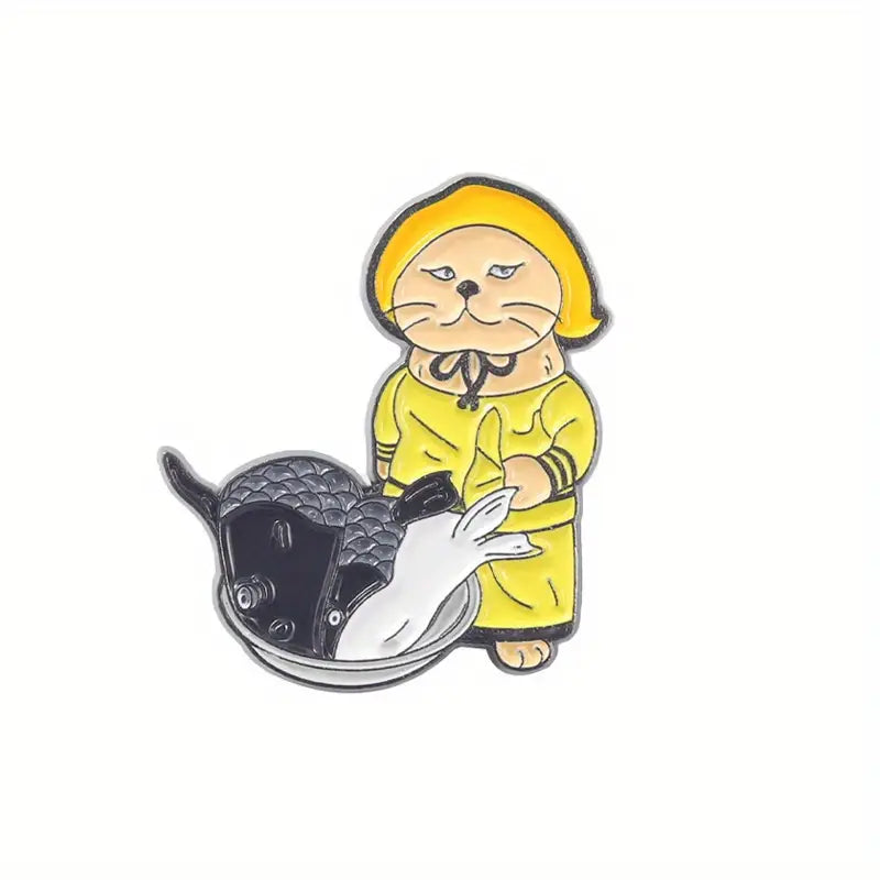 Fishing Cat Enamel Pin