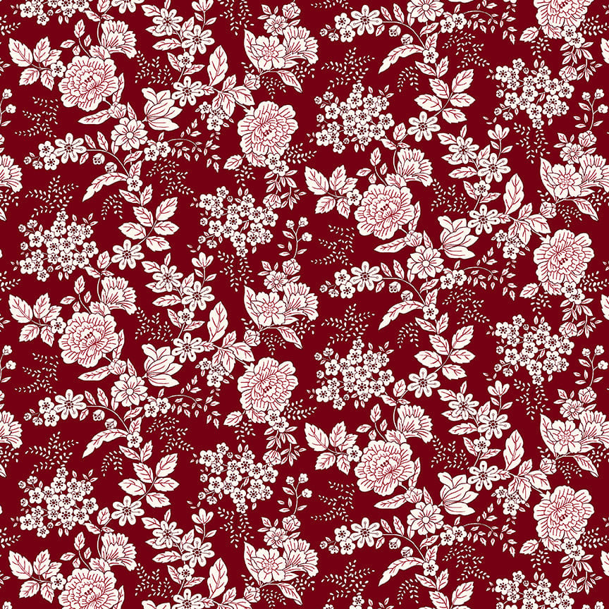 Tranquility - Floral, Cranberry