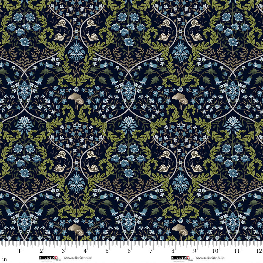 Ashdown Forest - Ogee - Midnight Blue