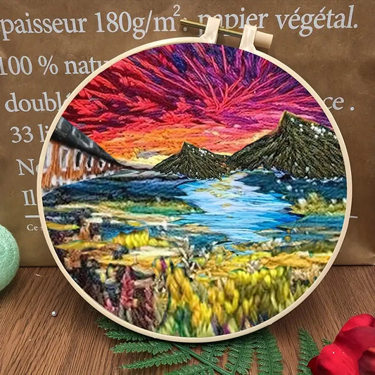 Lake Sunset Embroidery Kit