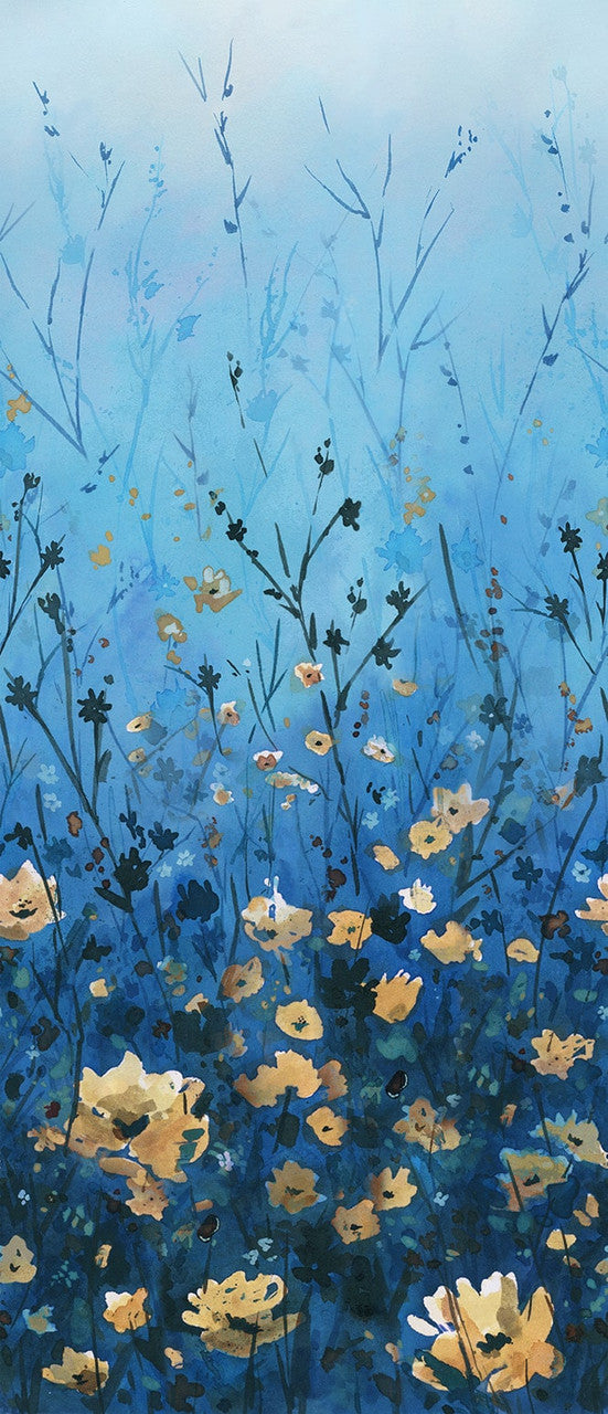 Behind Blue Eyes - Reaching Floral - Peacock