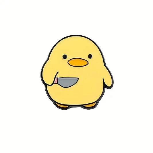 Cute Angry Duck enamel pin