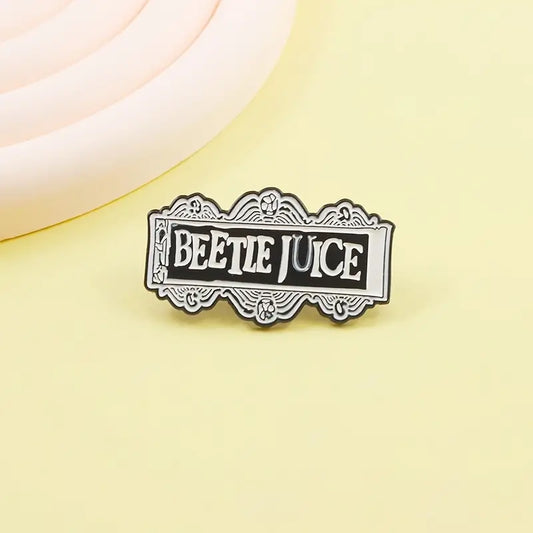 Beetle Juice enamel pin