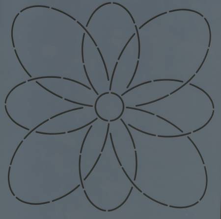 Quilt Stencil Wild Flower 9-1/8in