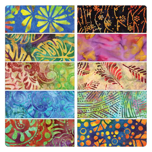 Bali Blenders Rainbow 10pc Fat Quarter Bundle
