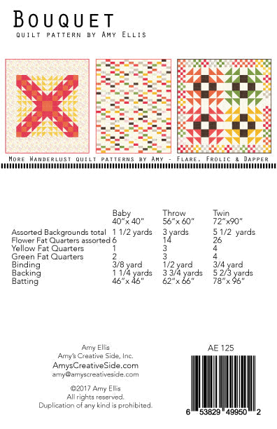 Bouquet Quilt Pattern by Amy Ellis
