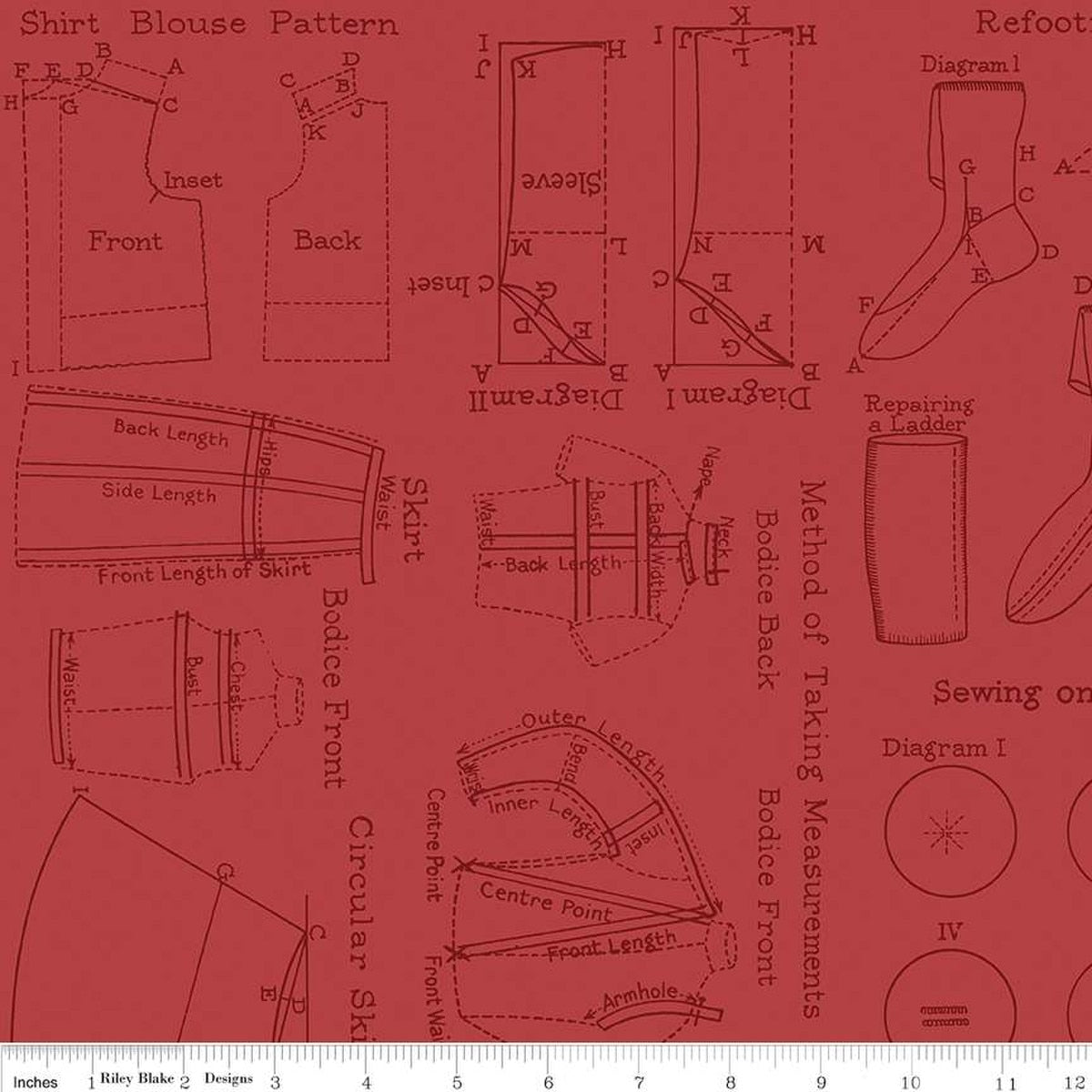Sew Journal Needlecraft Red