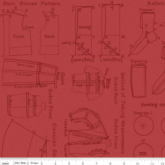 Sew Journal Needlecraft Red