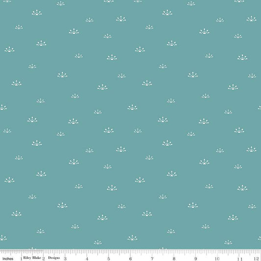 Winged Medley Woodblock Teal