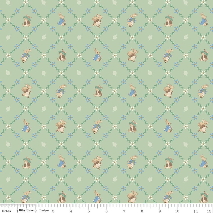 Peter Rabbit™ and Benjamin Bunny™ Lattice Green