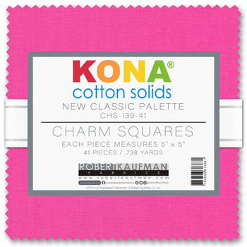 Kona® Cotton, Classic Palette Charm Pack, 41 pcs